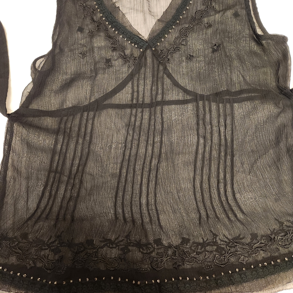 Elegant Black Sheer Blouse